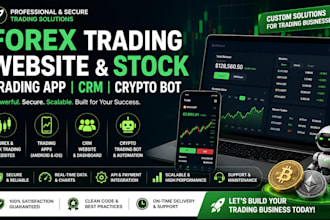 develop forex trading website stock trading app crm website crypto trading bot