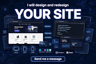 redesign and build any web site for you