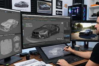 create realistic 3d car models, custom vehicles and game ready assets