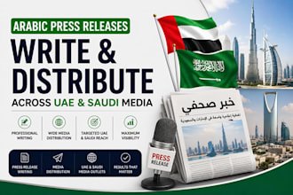 write and distribute arabic press release across uae and saudi media