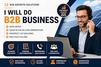 do b2b business date entry sales solar lead generation prospect with b2b cold