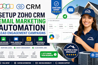 setup zoho crm email marketing automation lead engagement roofer hvac campaigns