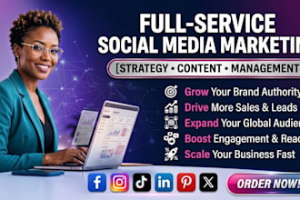 manage social media marketing, create content and strategy for brand growth