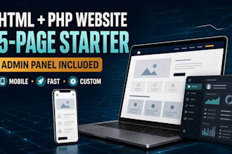 build a custom HTML PHP website with a simple admin panel