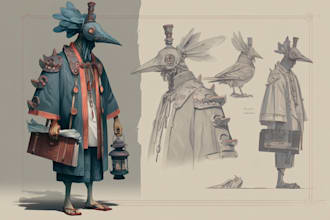 character concept art and character design
