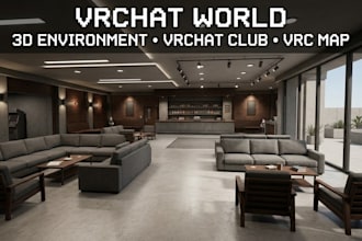 create vrchat worlds 3d environment vrchat club vrc map unity metaverse world