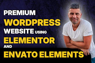 build premium wordpress website using elementor and envato elements