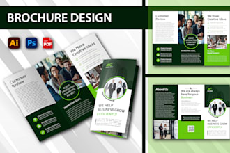 design a professional bifold or trifold brochure