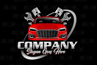 design a luxurious automotive repair car logo