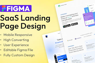 design saas products and ai saas landing pages, figma UI website redesigns