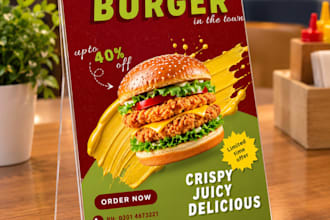 a professional promotional food flyer for your restaurant or food