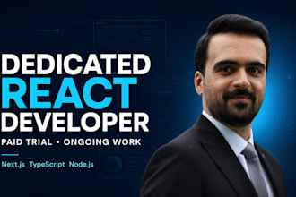 be your dedicated react and next js developer for saas