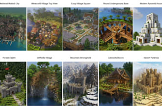build custom survival minecraft maps castles spawns bases and villages