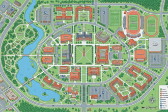 create campus, site, rv park, school, village and resort map