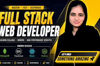 be your expert full stack developer for react js website development