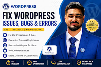 fix wordpress issues, bugs, errors, and website problems