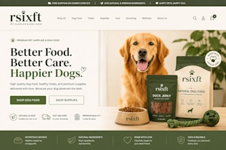 build shopify dog food store, pet supplies website, pet care store with SEO