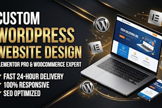 design custom wordpress website elementorpro woocommerce