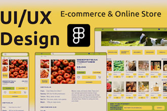 design e commerce website or online store UI UX in figma