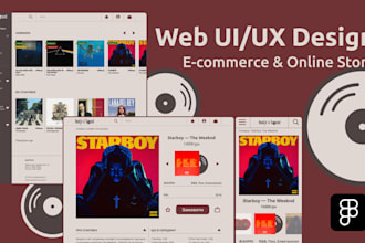 design e commerce website or online store UI UX in figma