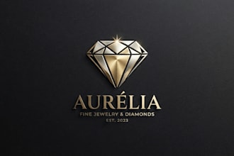 design a luxurious diamond logo for your brand