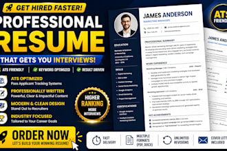 write a professional ats resume, CV and optimize your linkedin profile