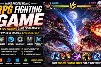 make rpg fighting game using phaser, webgl, construct, mugen, ikemen go engine