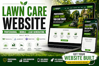 design webtricity lawn care launchers pages to go quoteiq lawn service website