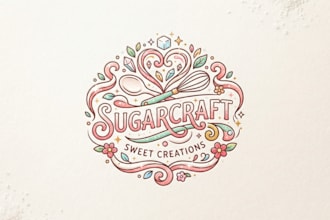 design a sweet and creative sugar logo