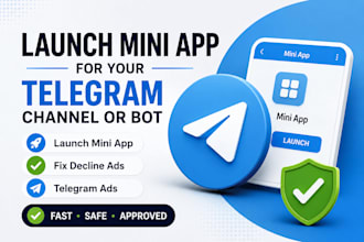 launch miniapp for your telegram channel or bot, fix decline ads, telegram ads