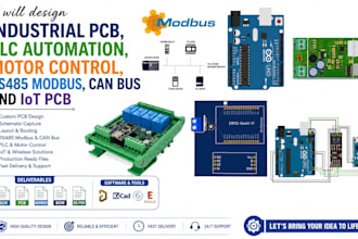 design industrial pcb plc automation motor control rs485 modbus can bus and iot
