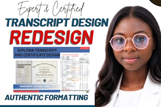 transcript design, high school, diploma certificate, award transcript redesign