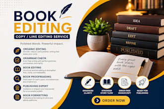 line and copy edit romance novel, fantasy book editor, ebook proofreading
