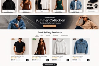 design clothing brand landing page clothing store landing page