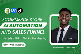 ecommerce ai automation shopify automation  n8n ai agent make com automation