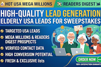 provide mega millions lead readers digest lead elderly usa leads