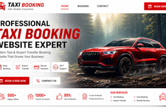 design taxi booking website airport shuttle website limo booking shuttle website