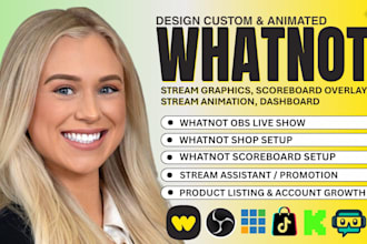 setup whatnot live stream overlay, card breaks, obs studio setup, twitch overlay