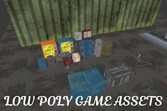 create ps1 ps2 low poly game assets 3d props and game ready models for unity