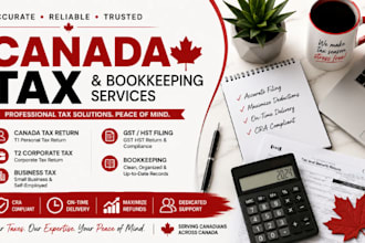 file canada tax return, t1 t2 corporate tax, business tax, gst hst, bookkeeping