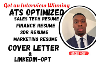write sales, finance, banking, accounting, marketing, b2b, saas, audit resume