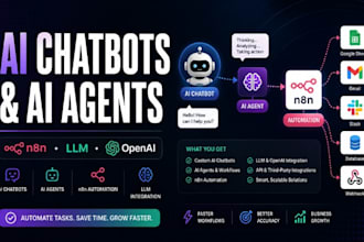 build ai chatbots, ai agents, n8n automations and llm integrations