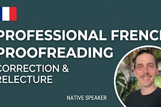 proofread and edit your french text professionally