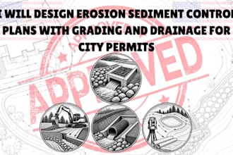 design erosion sediment control plans with grading and drainage for city permits