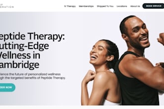 design wix peptide clinic website regenerative medicine longevity clinic website