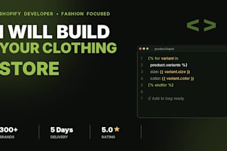 build your clothing shopify store