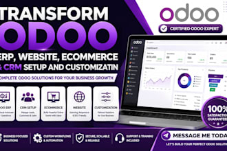 transform odoo erp, website, ecommerce and CRM setup and customization