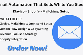 setup shopify klaviyo mailchimp omnisend email automation marketing funnels