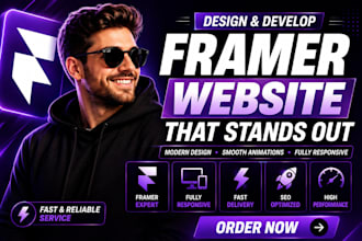 design framer website build framer landing page develop framer animation expert
