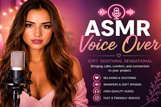record a erotic female voice over for asmr, narration, anime character